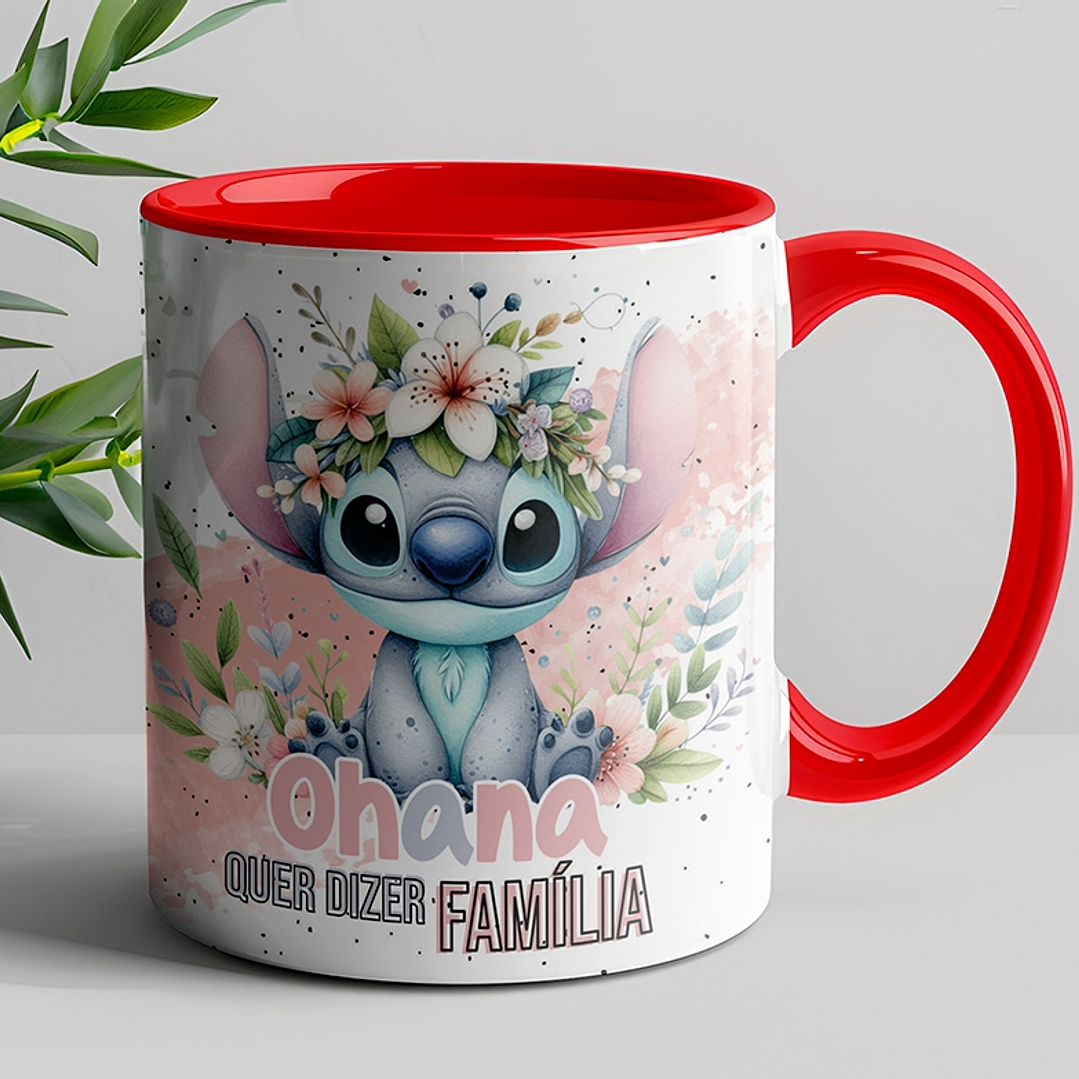 6 Artes para Canecas Ohana Stitch Arquivo em Jpg  3