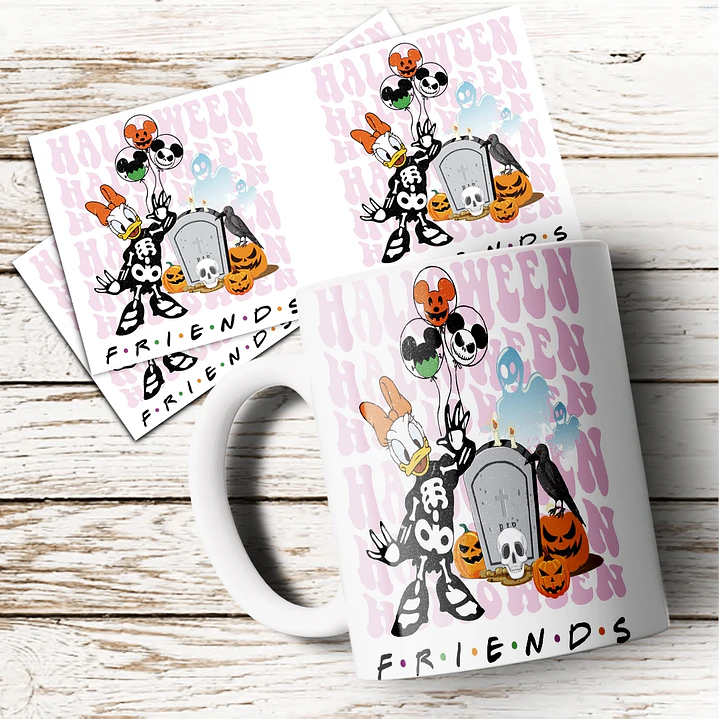 8 Artes para Canecas Halloween Disney Arquivo em Jpg 6