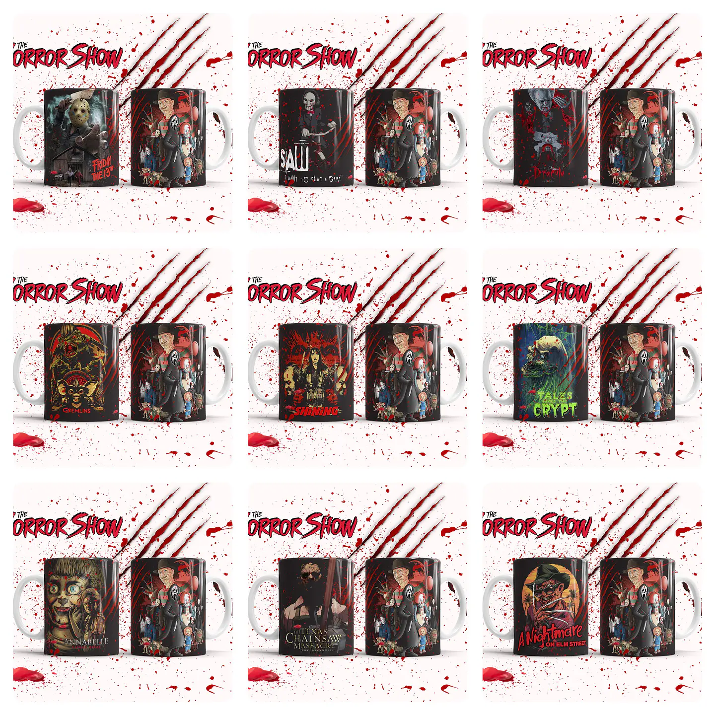 18 Artes para Caneca Filme de Terror Arquivo em Jpg 1