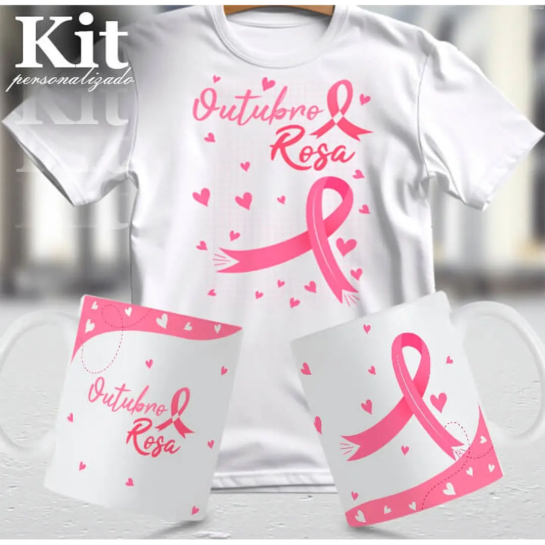 22 Artes para Canecas e Camisa Outubro Rosa Arquivo Editável 6