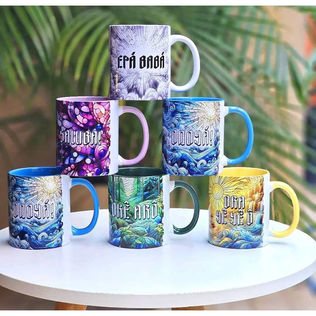 78 Artes para Caneca e Azulejo Orixás Vitral Arquivo em Jpg 8