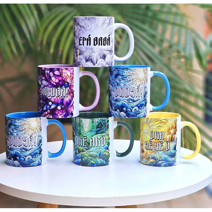 78 Artes para Caneca e Azulejo Orixás Vitral Arquivo em Jpg 8