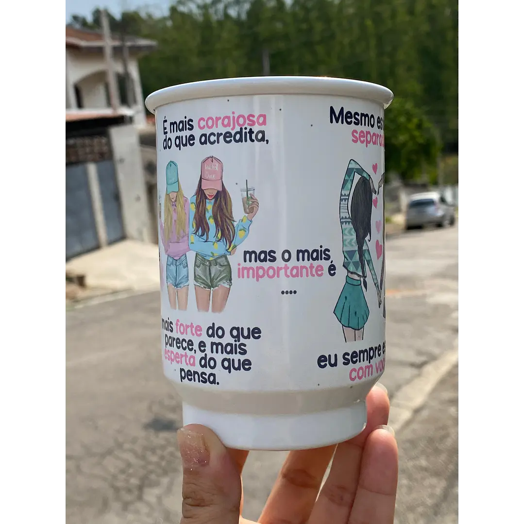 Artes Caneca Se Houver o amanhã em que não estejamos juntos - Amigas Arquivo Png 4