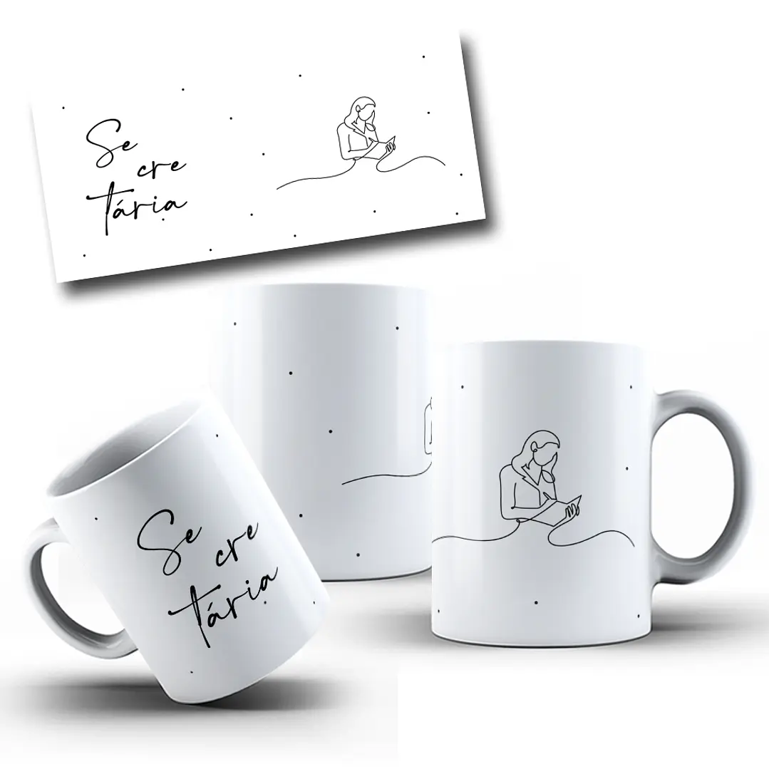 4 Artes para Caneca Secretária Arquivo em Jpg  6