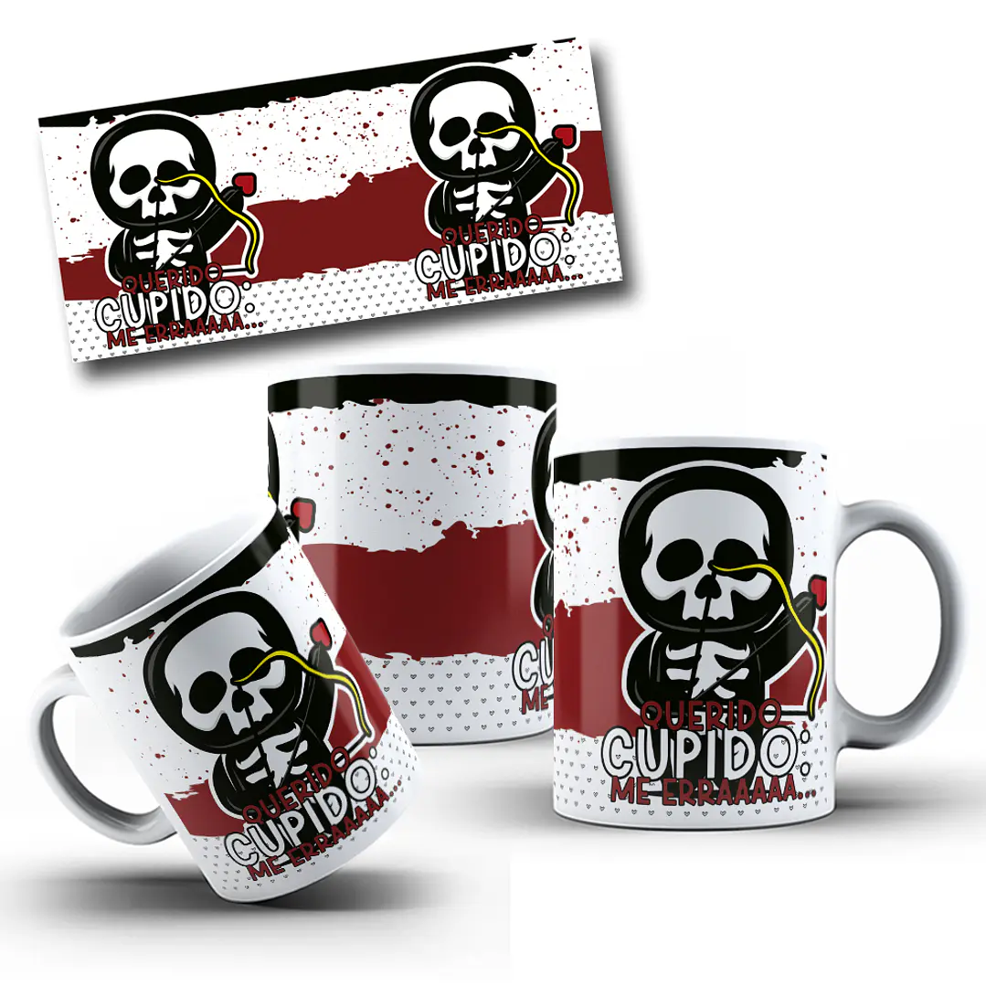 5 Artes para Caneca Dia dos Namorados Love Skull Arquivo Editável 2