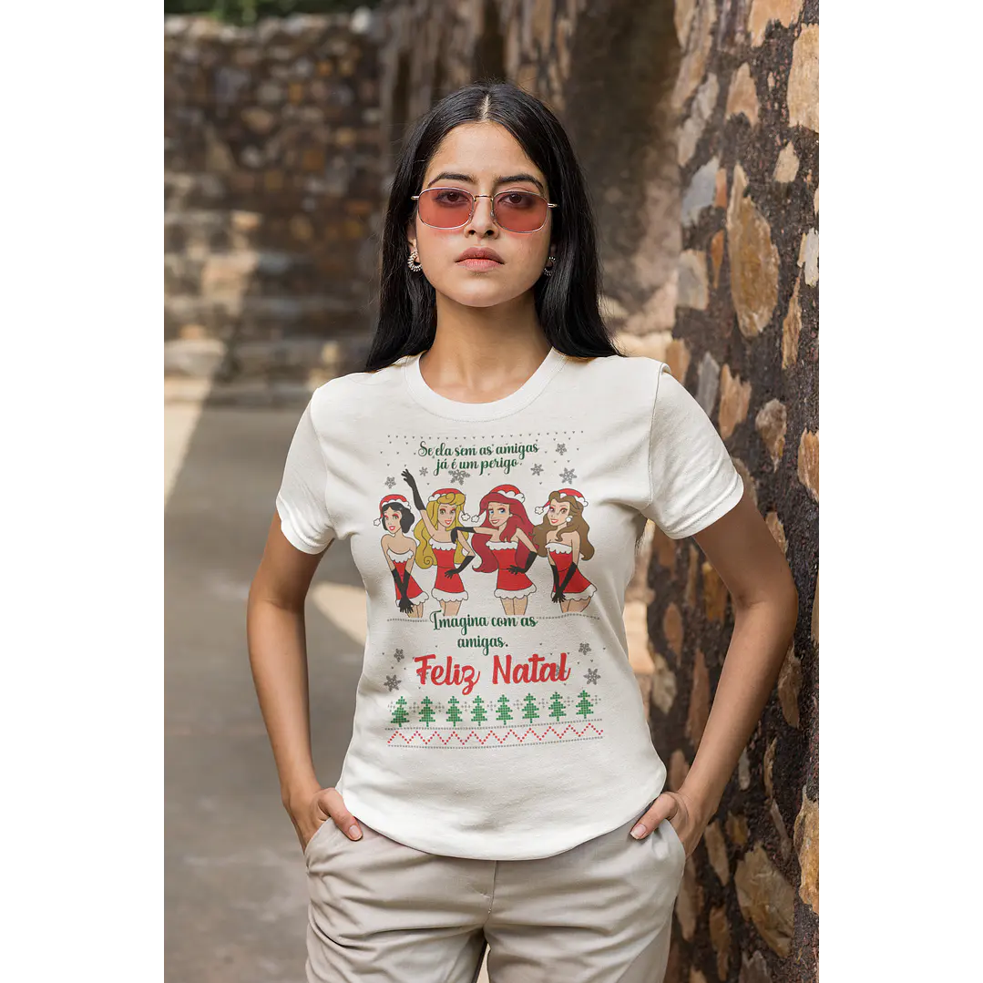 8 Artes para Camisa Natal Princesas Arquivo Editável  1