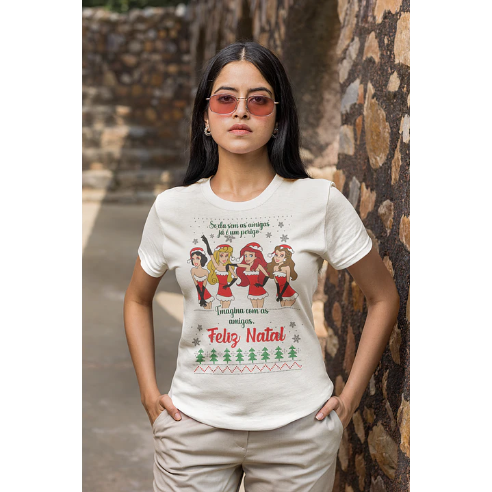 8 Artes para Camisa Natal Princesas Arquivo Editável  1