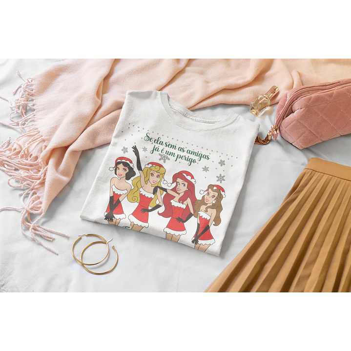 8 Artes para Camisa Natal Princesas Arquivo Editável  3