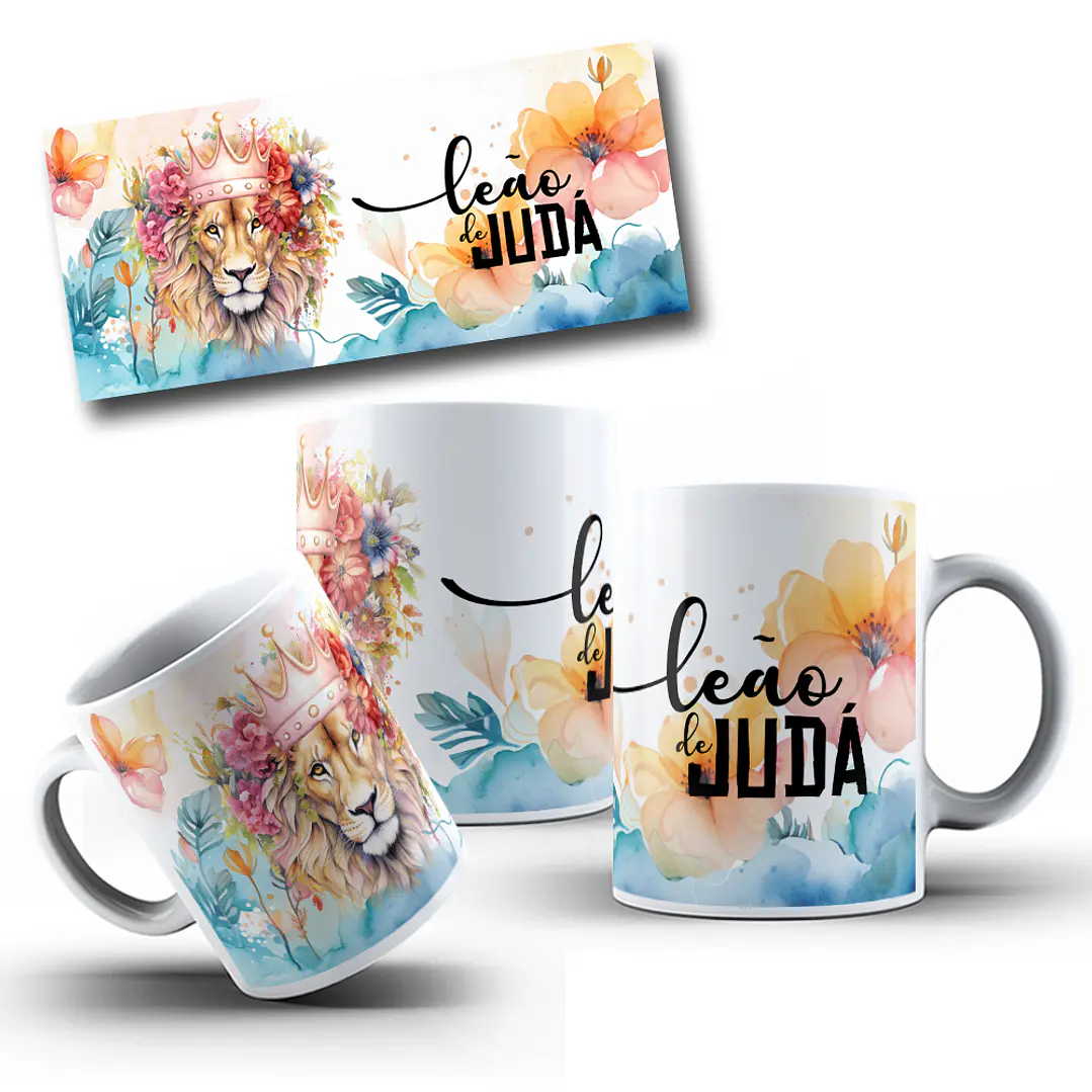 8 Artes para Caneca Leão de Judá Arquivo em Jpg 8