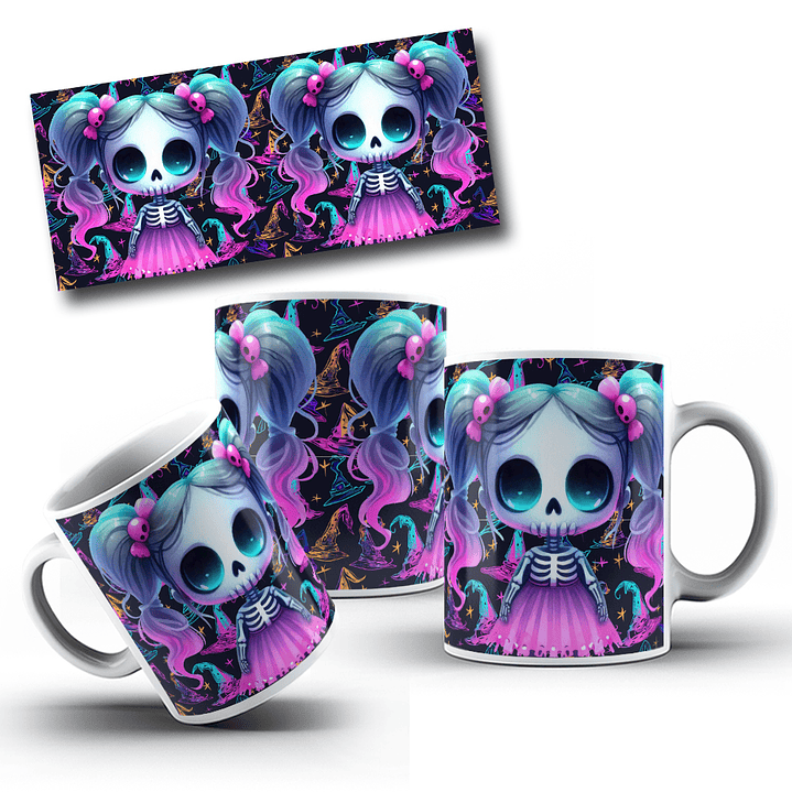 8 Artes para Caneca Halloween Arquivo em Jpg 10