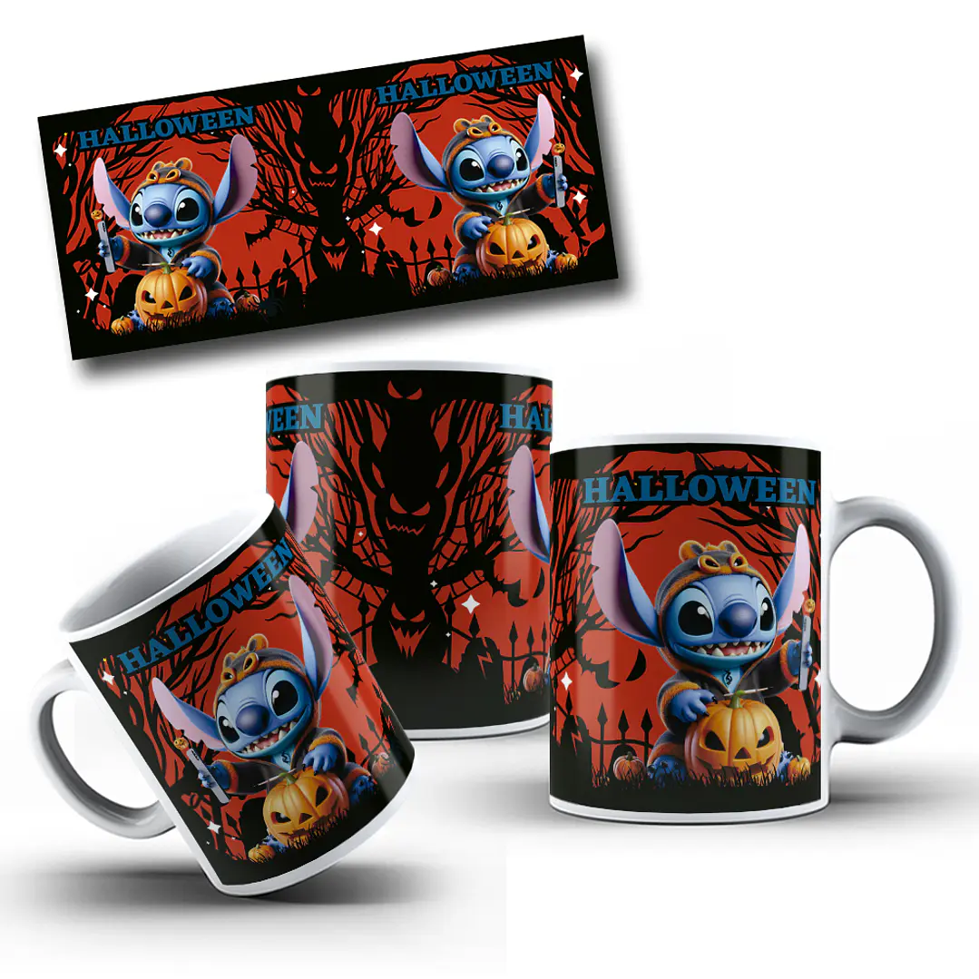 10 Artes para Caneca Stitch Halloween Arquivo em Jpg  6