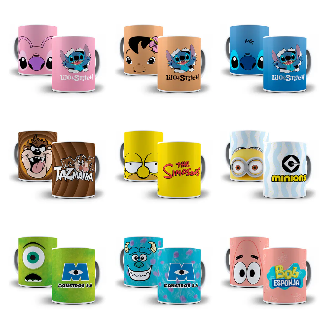 22 Artes para Caneca Personagens Bocão Infantil Arquivo em Jpg 14