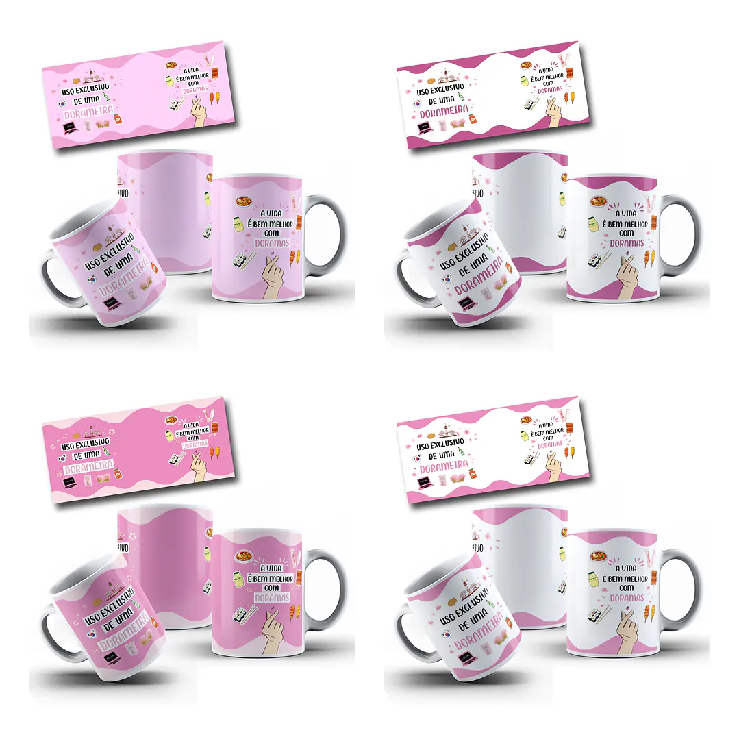 23 Artes para Caneca Uso Exclusivo Dorameira Arquivo em Png   3