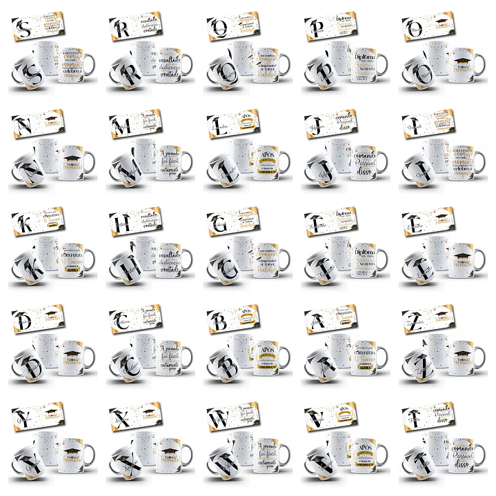 26 Artes para Caneca Alfabeto Formatura Arquivo em Jpg  5