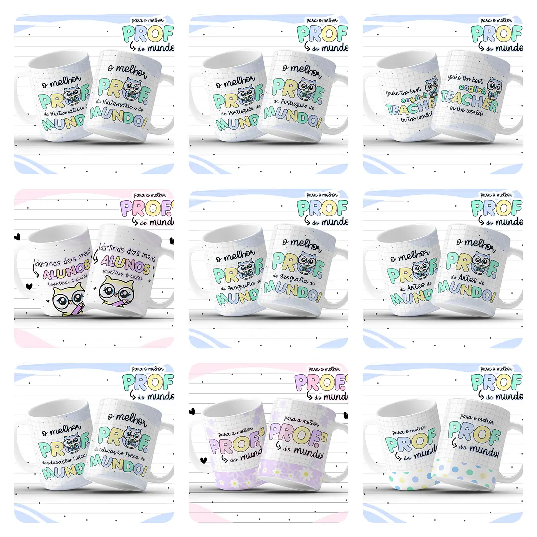 35 Artes para Caneca Dia dos Professores Corujinhas Arquivo em Jpg 1