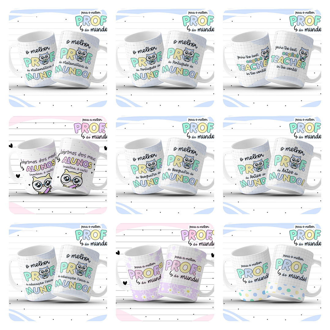 35 Artes para Caneca Dia dos Professores Corujinhas Arquivo em Jpg 1