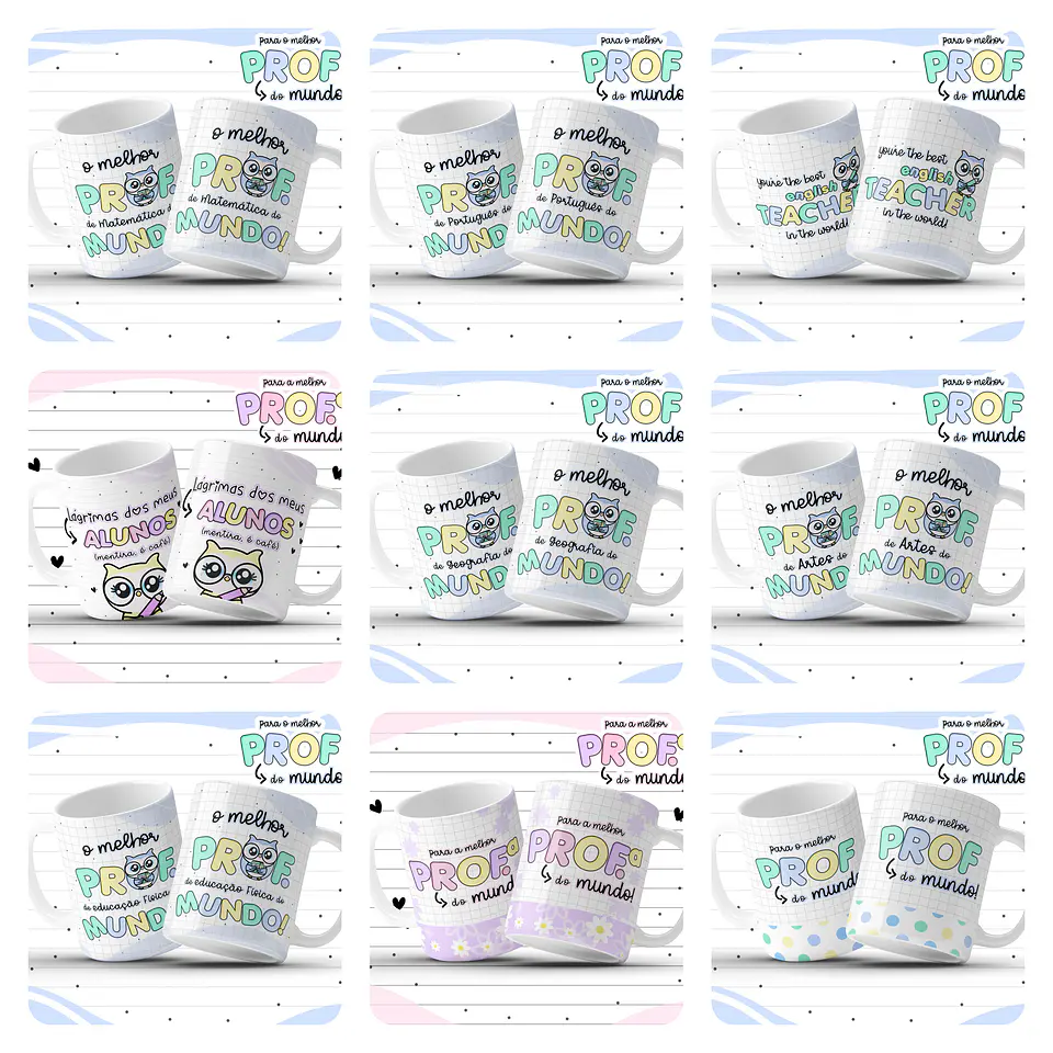 35 Artes para Caneca Dia dos Professores Corujinhas Arquivo em Jpg 1