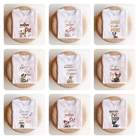 40 Artes para Canecas e Camisas Pets Doguinhos Arquivo em Png 