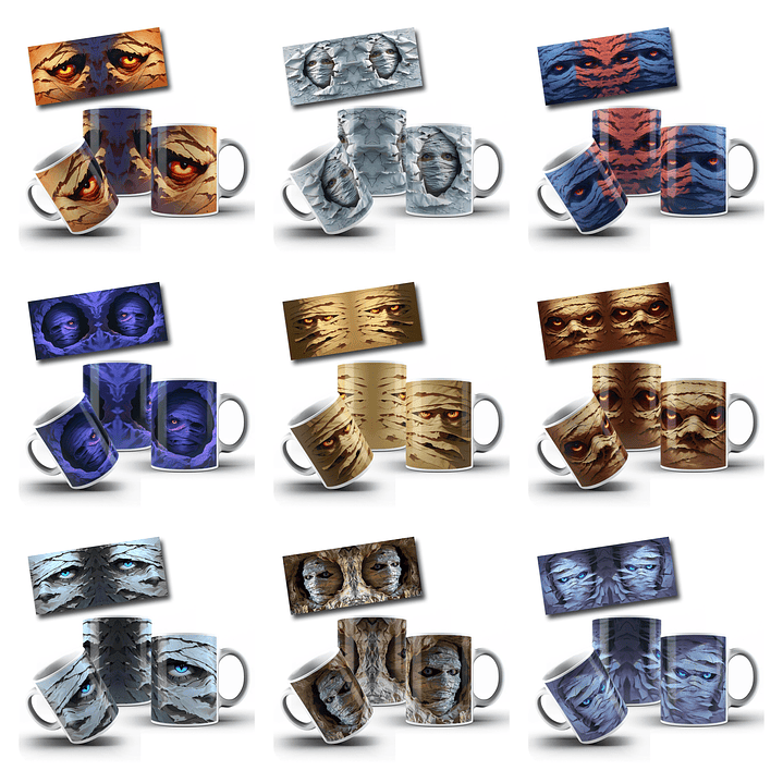 100 Artes para Canecas e Camisa Halloween Arquivo em Png 4