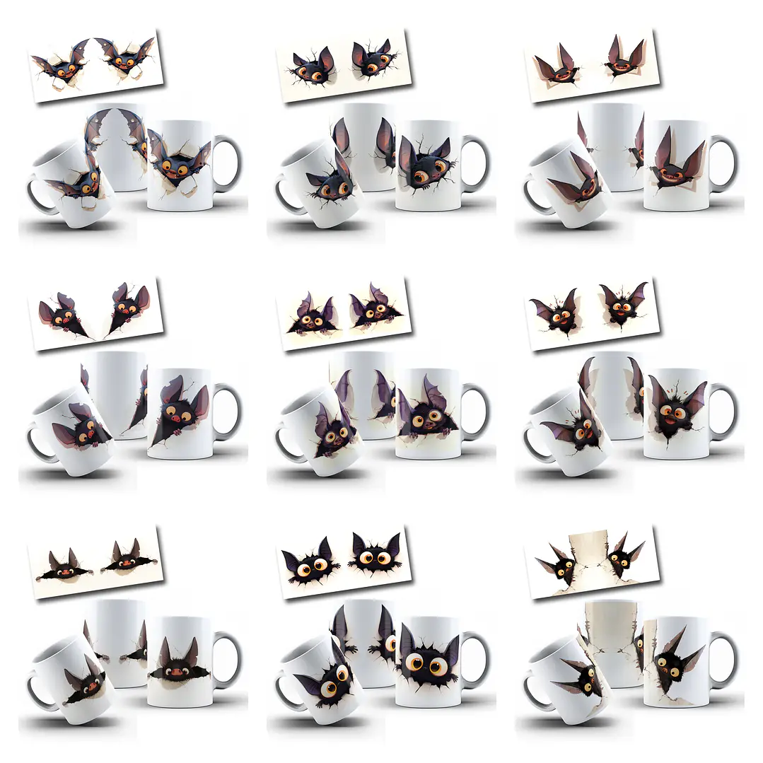100 Artes para Canecas e Camisa Halloween Arquivo em Png 9