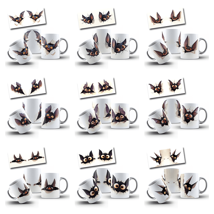 100 Artes para Canecas e Camisa Halloween Arquivo em Png 9