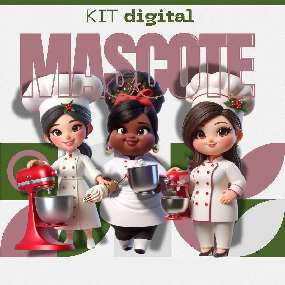 Kit Digital Confeiteiras Natal Arquivos Sem Fundo Png  1