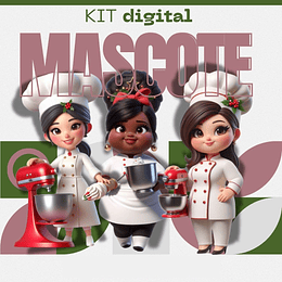 Kit Digital Confeiteiras Natal Arquivos Sem Fundo Png 