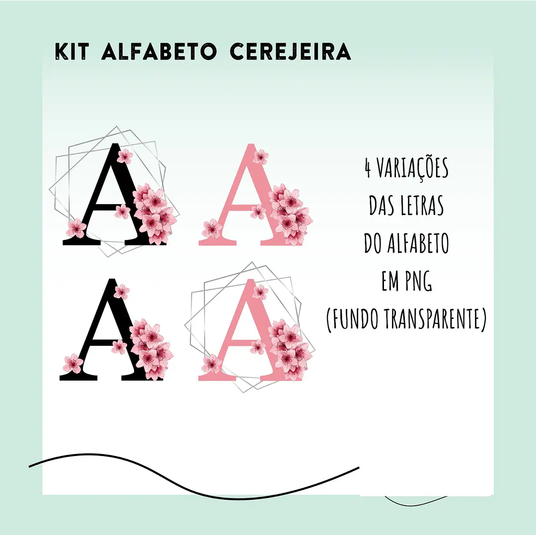 Kit Digital Alfabeto Cereja Arquivos Sem Fundo Png  4