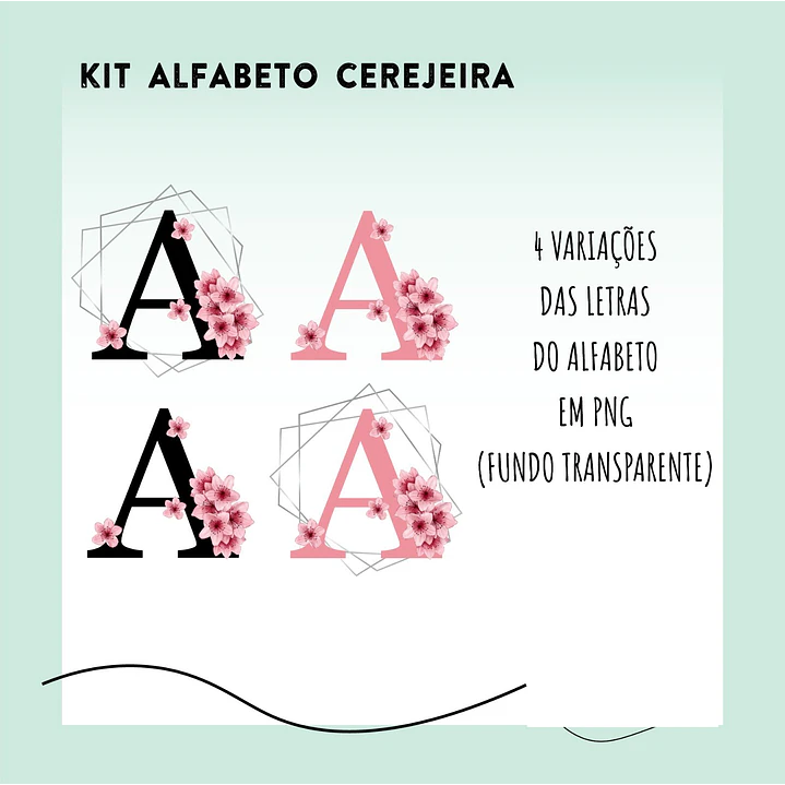 Kit Digital Alfabeto Cereja Arquivos Sem Fundo Png  4