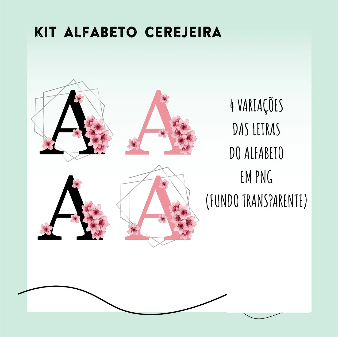 Kit Digital Alfabeto Cereja Arquivos Sem Fundo Png  4