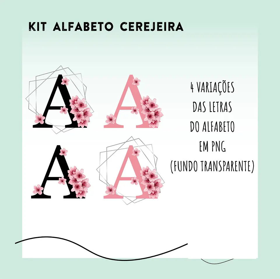 Kit Digital Alfabeto Cereja Arquivos Sem Fundo Png  4