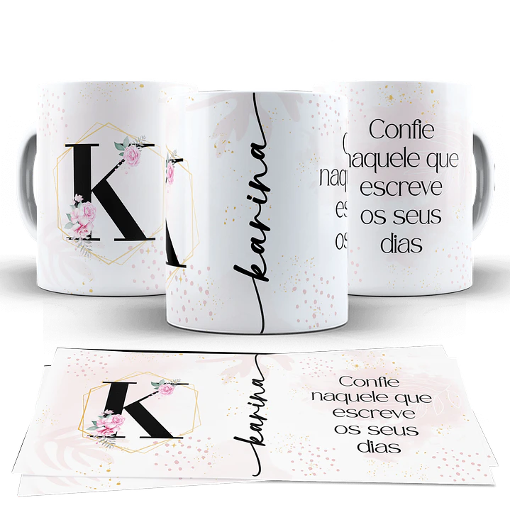 Kit Digital Alfabeto Floral Arquivos Sem Fundo Png  3