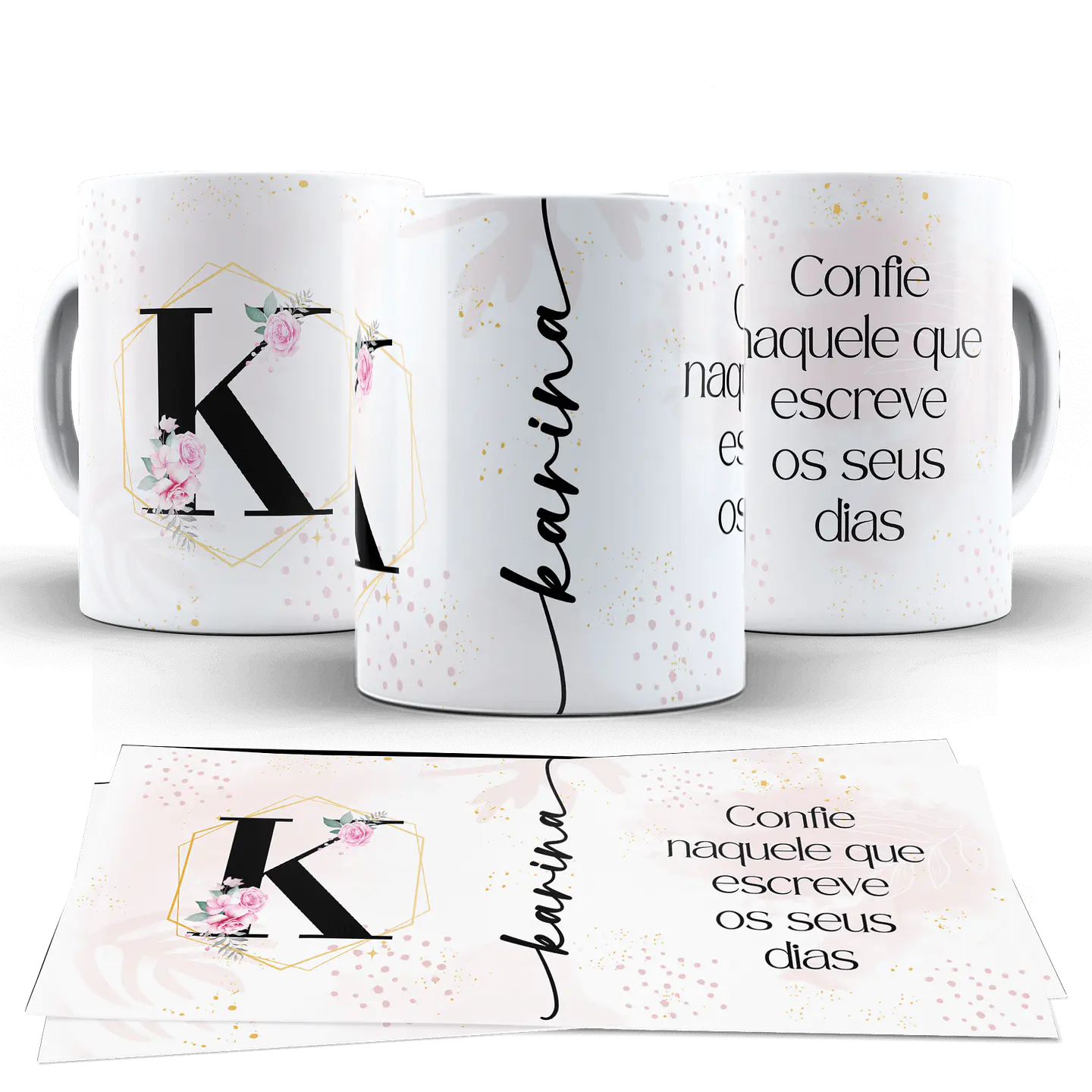 Kit Digital Alfabeto Floral Arquivos Sem Fundo Png  3