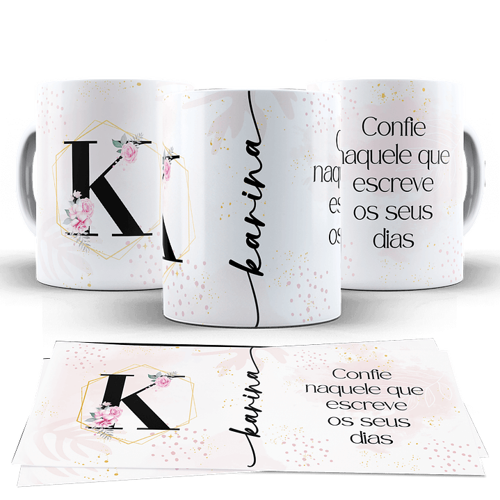 Kit Digital Alfabeto Floral Arquivos Sem Fundo Png  3