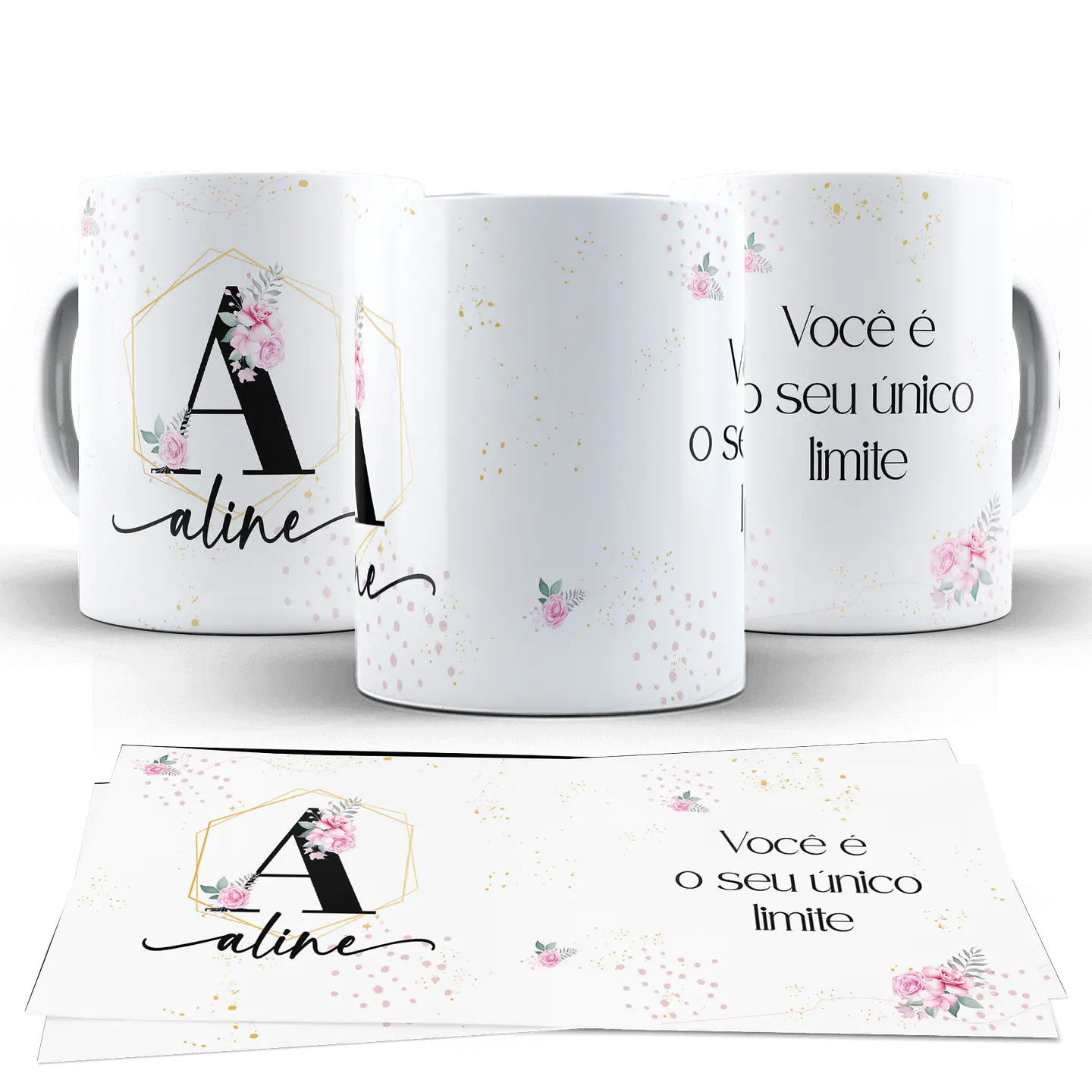 Kit Digital Alfabeto Floral Arquivos Sem Fundo Png  4