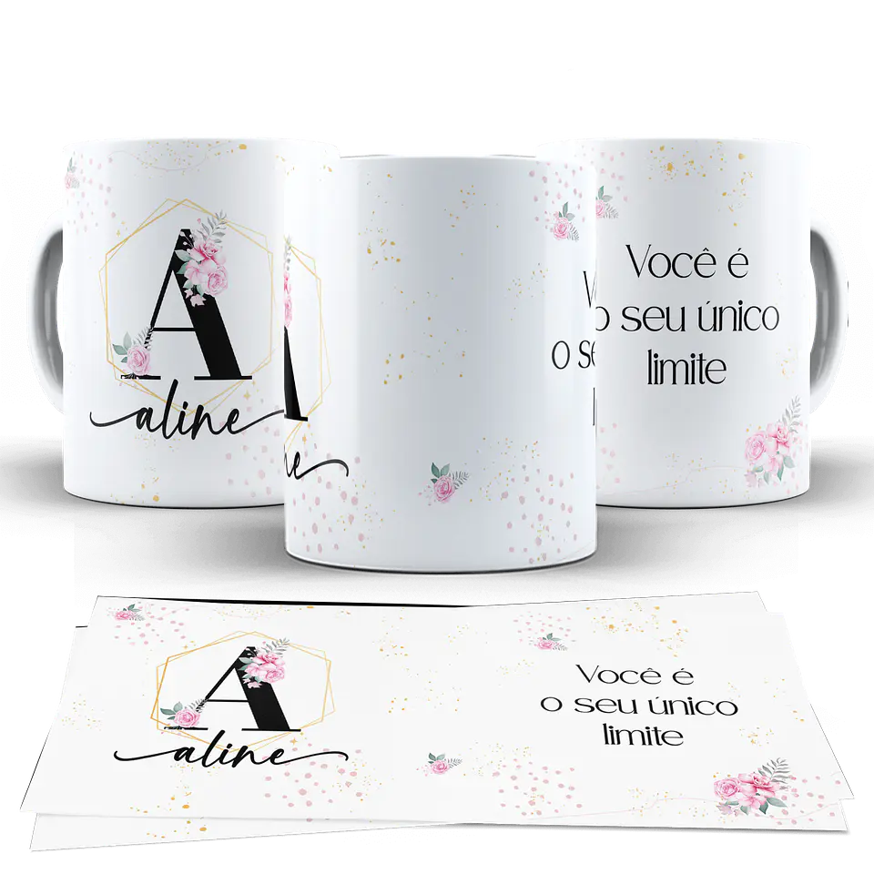 Kit Digital Alfabeto Floral Arquivos Sem Fundo Png  4