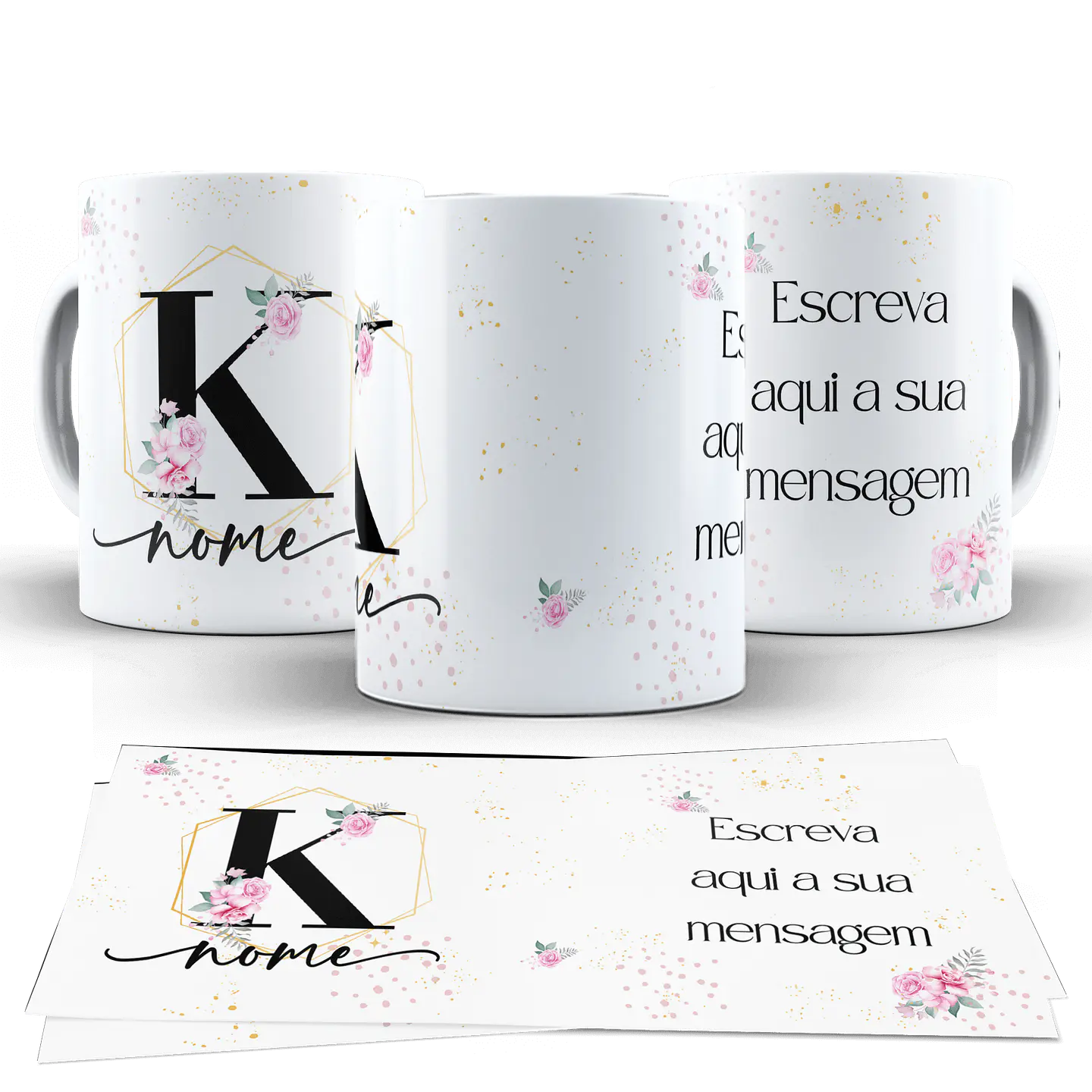 Kit Digital Alfabeto Floral Arquivos Sem Fundo Png  6
