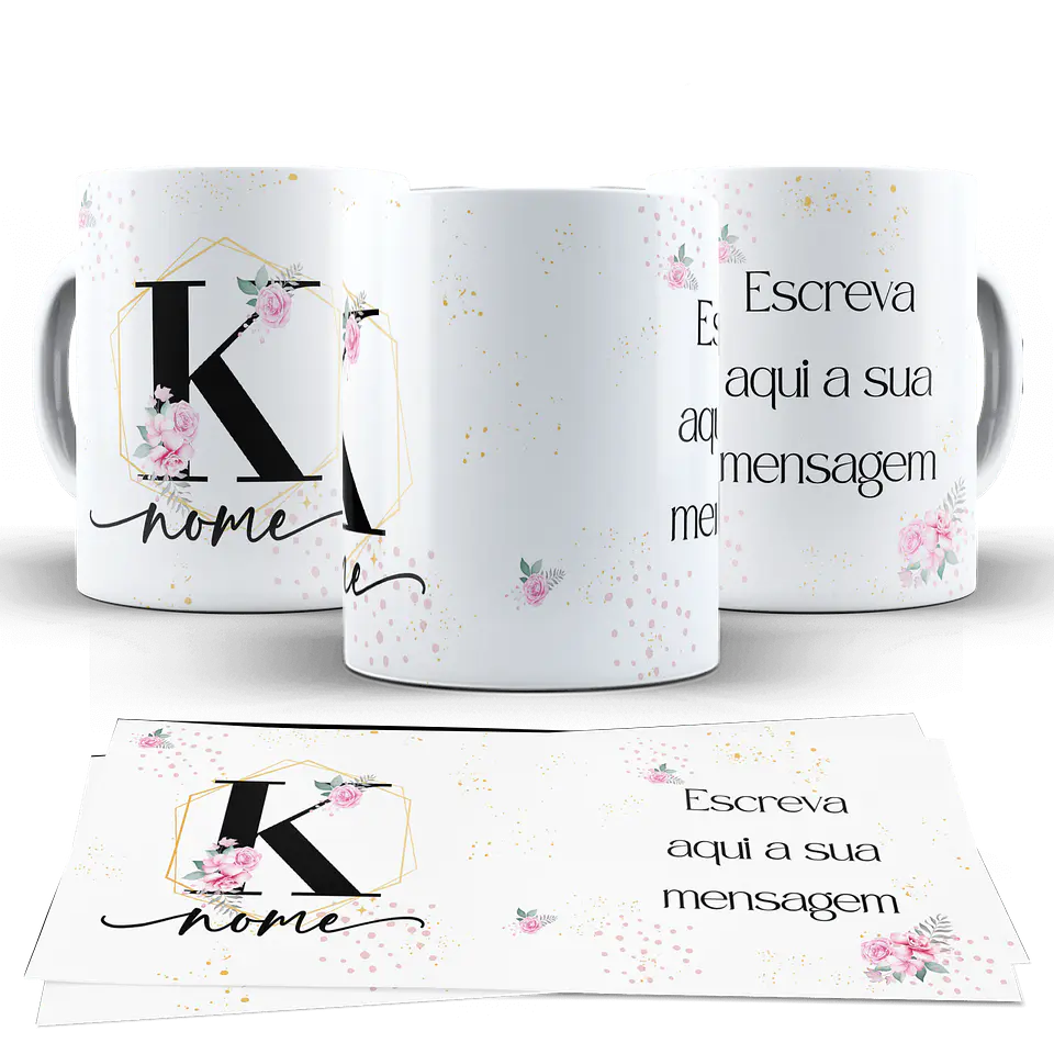 Kit Digital Alfabeto Floral Arquivos Sem Fundo Png  6