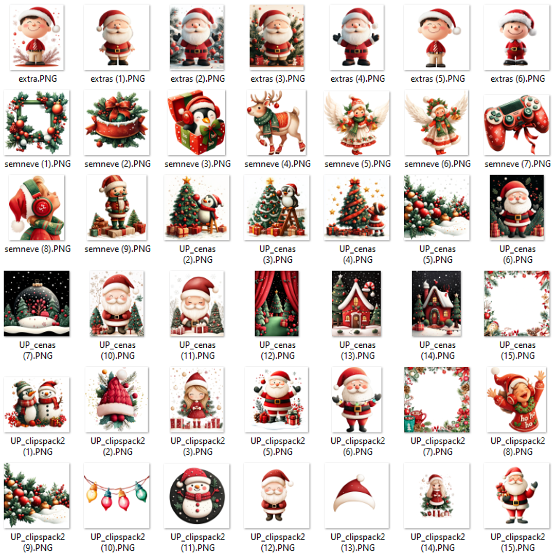 Kit Digital Natal Mascotinhos em Png  15