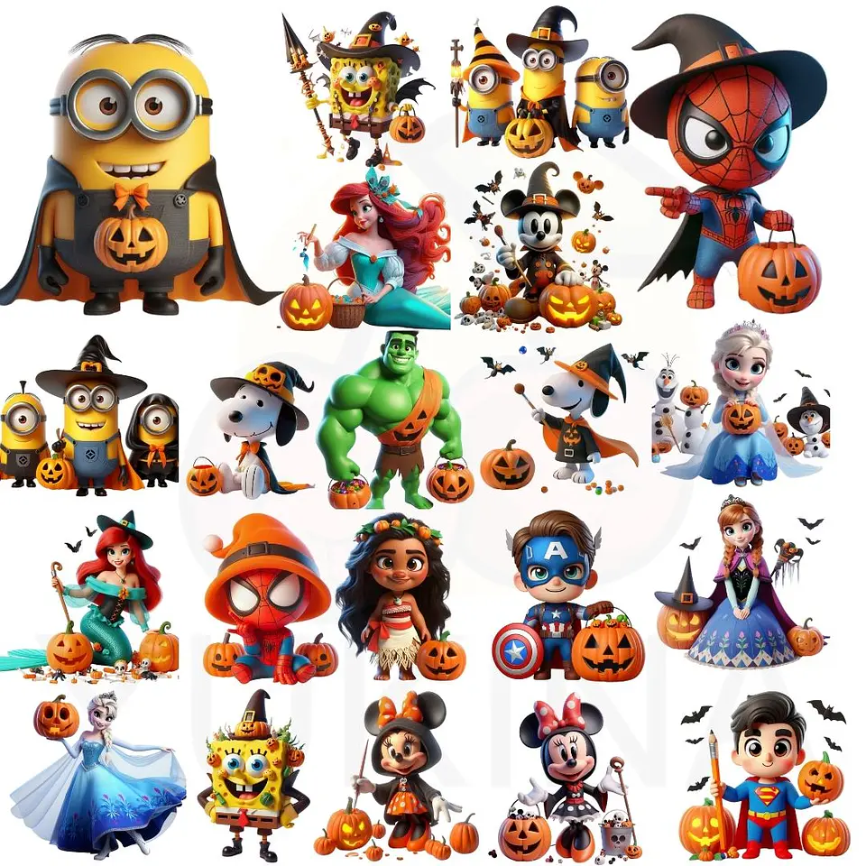 Kit Digital Halloween Personagens Arquivos Sem Fundo Png 3