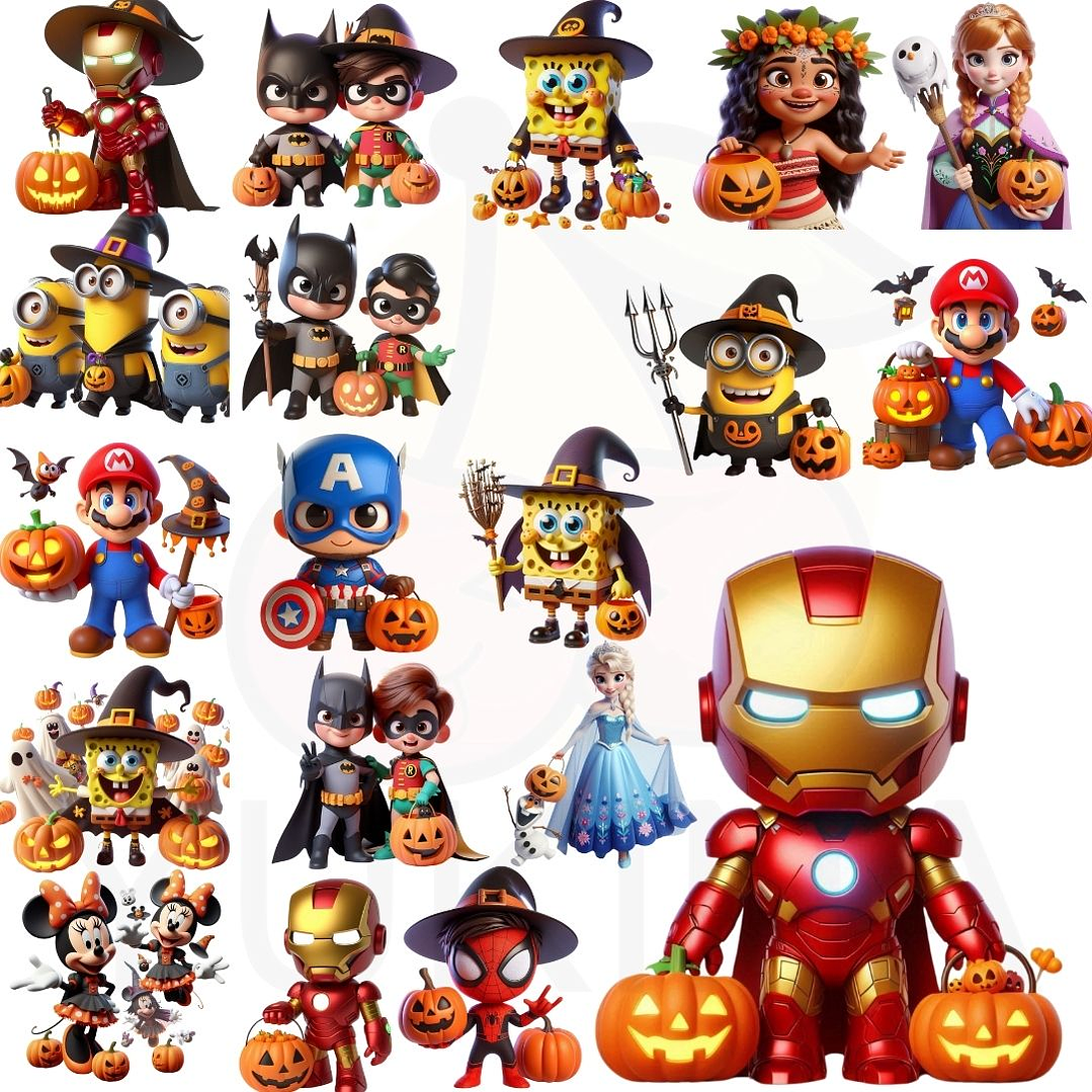 Kit Digital Halloween Personagens Arquivos Sem Fundo Png 4