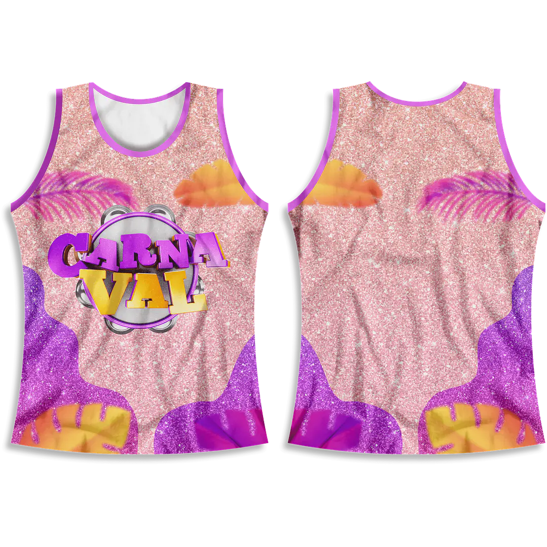 Arte Modelo de Abada Carnaval Pink Arquivo Editável Vetor Abadás Template 1