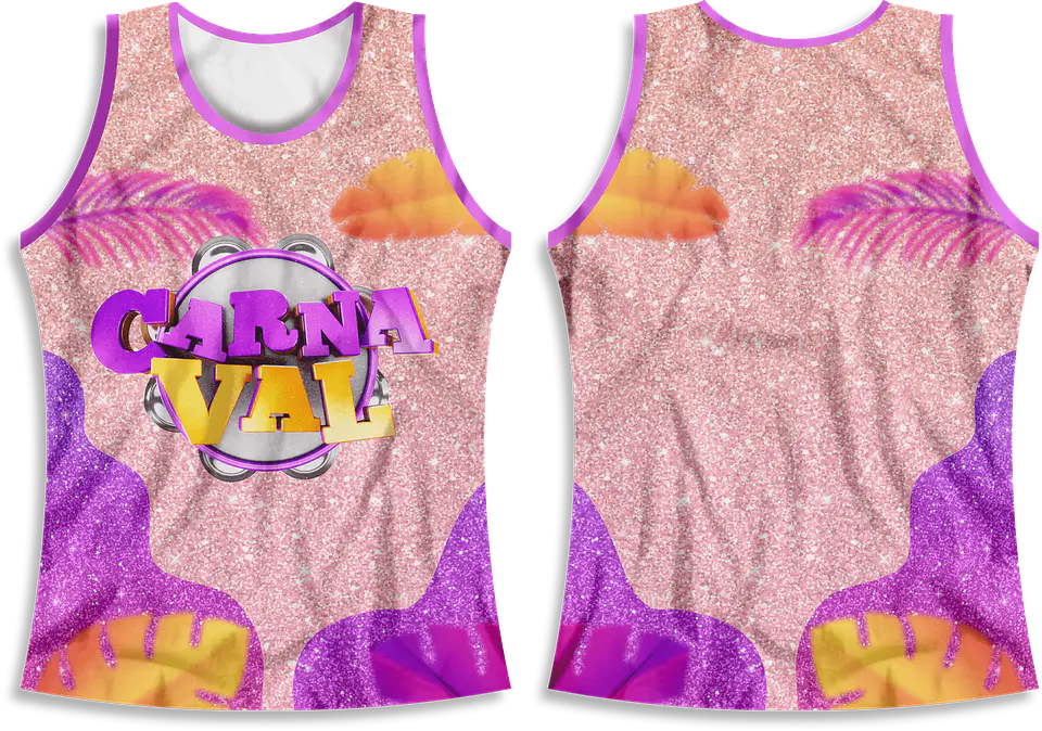 Arte Modelo de Abada Carnaval Pink Arquivo Editável Vetor Abadás Template 1