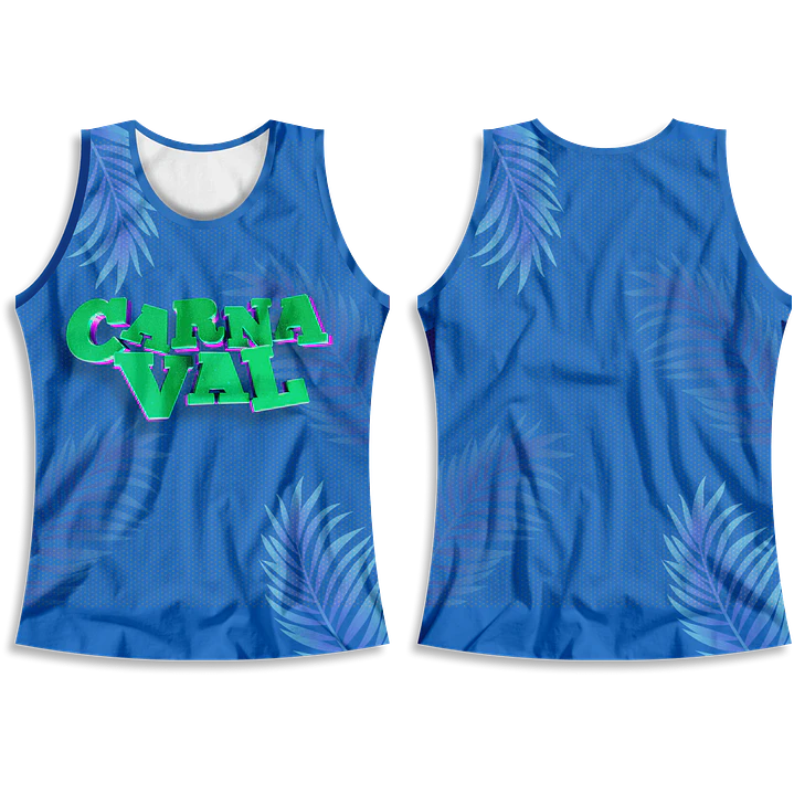 Arte Modelo de Abada Carnaval Blue Arquivo Editável Vetor Abadás Template 1