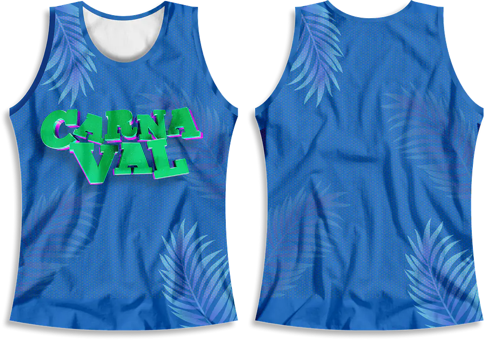 Arte Modelo de Abada Carnaval Blue Arquivo Editável Vetor Abadás Template 1