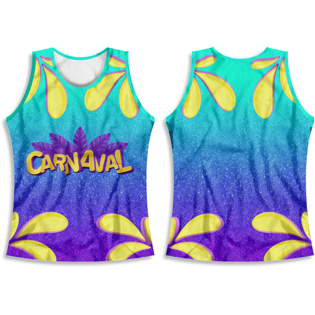 Arte Modelo de Abada Carnaval Verde e Roxo Arquivo Editável Vetor Abadás Template 1