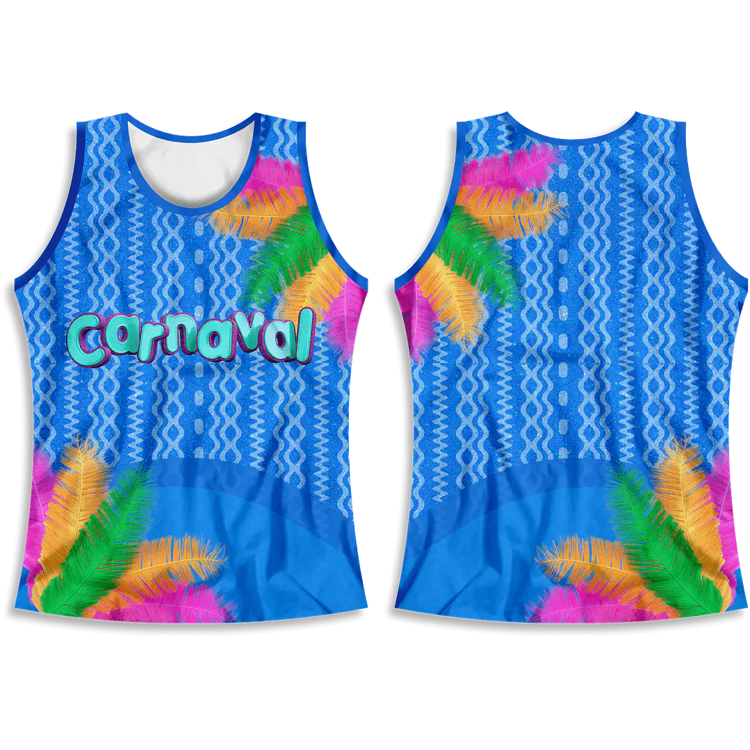 Arte Modelo de Abada Carnaval Azul Arquivo Editável Vetor Abadás Template 1