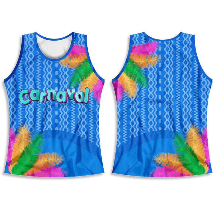 Arte Modelo de Abada Carnaval Azul Arquivo Editável Vetor Abadás Template 1