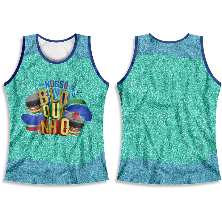 Arte Modelo de Abada Carnaval Verde Azul Arquivo Editável Vetor Abadás Template 1