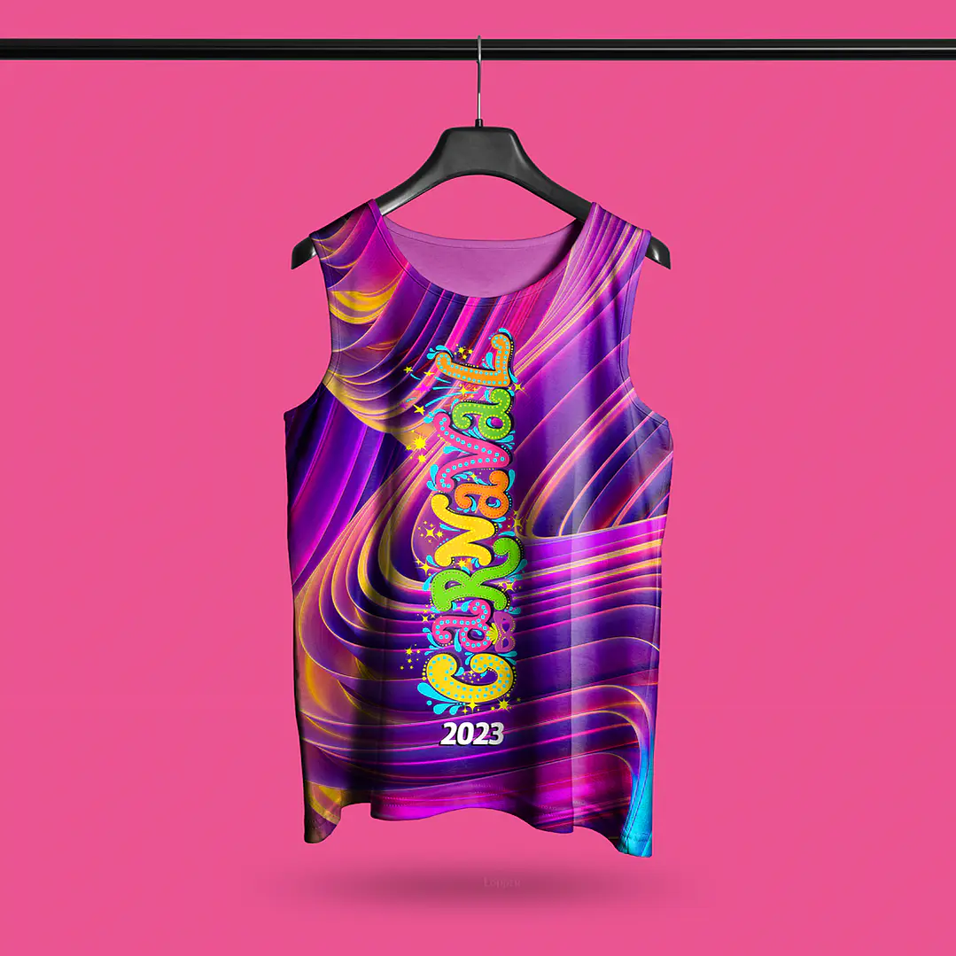 Arte Modelo de Abada Carnaval Lilás Arquivo Editável Vetor Abadás Template 1